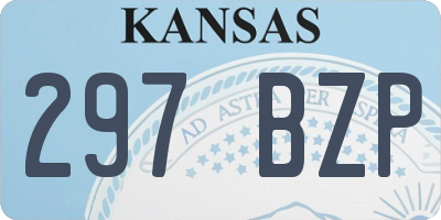 KS license plate 297BZP