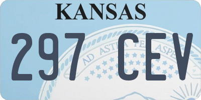 KS license plate 297CEV