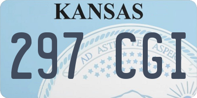 KS license plate 297CGI