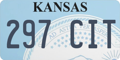KS license plate 297CIT