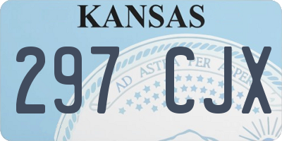 KS license plate 297CJX
