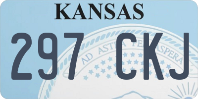KS license plate 297CKJ