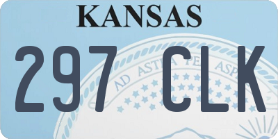 KS license plate 297CLK
