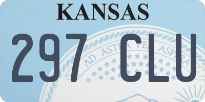KS license plate 297CLU