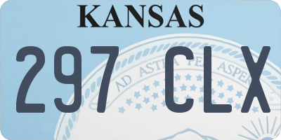 KS license plate 297CLX