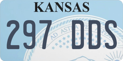 KS license plate 297DDS