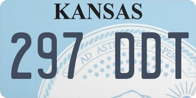KS license plate 297DDT