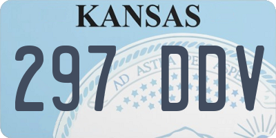 KS license plate 297DDV