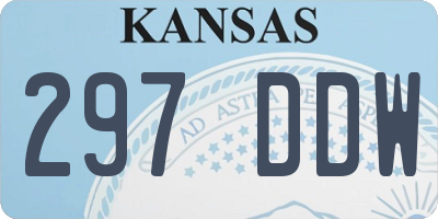 KS license plate 297DDW