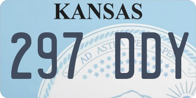 KS license plate 297DDY