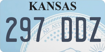 KS license plate 297DDZ