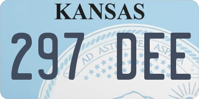 KS license plate 297DEE