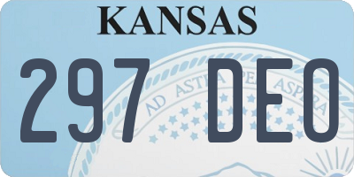 KS license plate 297DEO