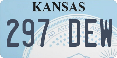 KS license plate 297DEW