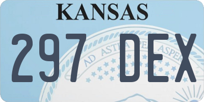 KS license plate 297DEX