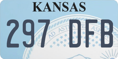 KS license plate 297DFB