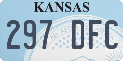 KS license plate 297DFC