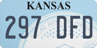 KS license plate 297DFD