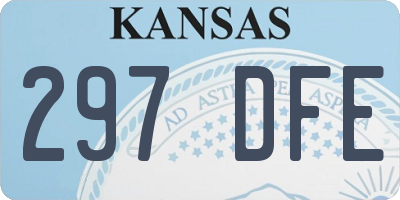 KS license plate 297DFE