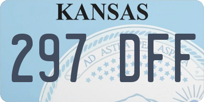 KS license plate 297DFF