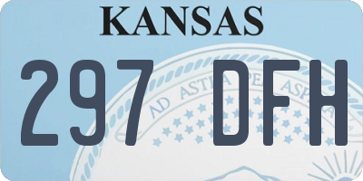 KS license plate 297DFH
