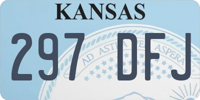 KS license plate 297DFJ