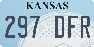 KS license plate 297DFR