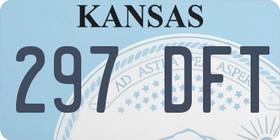 KS license plate 297DFT