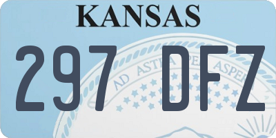 KS license plate 297DFZ