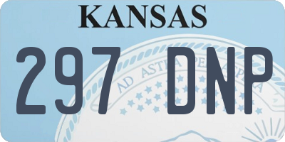 KS license plate 297DNP