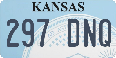 KS license plate 297DNQ