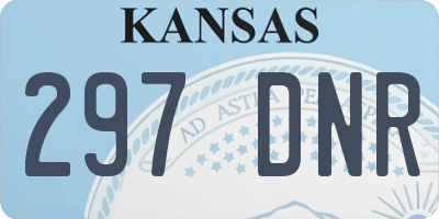 KS license plate 297DNR