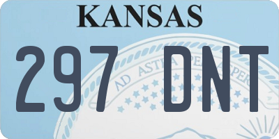 KS license plate 297DNT