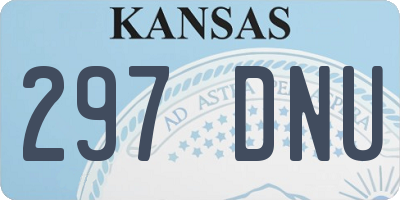 KS license plate 297DNU