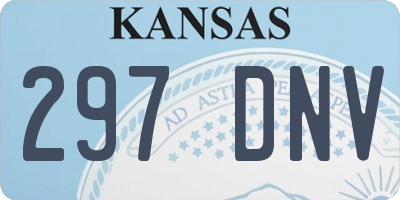 KS license plate 297DNV