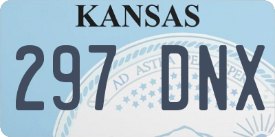 KS license plate 297DNX