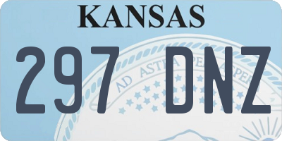 KS license plate 297DNZ
