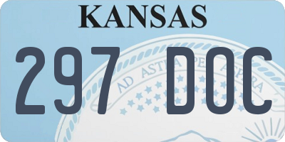 KS license plate 297DOC
