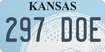 KS license plate 297DOE