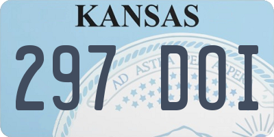 KS license plate 297DOI