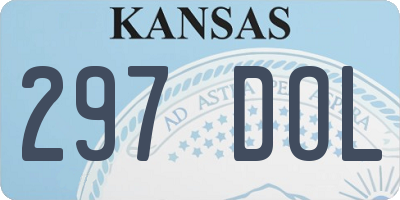 KS license plate 297DOL