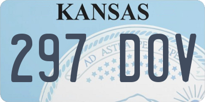 KS license plate 297DOV