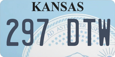 KS license plate 297DTW