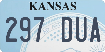 KS license plate 297DUA