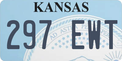 KS license plate 297EWT