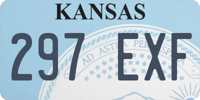 KS license plate 297EXF