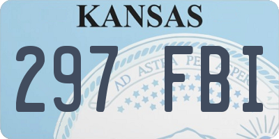 KS license plate 297FBI