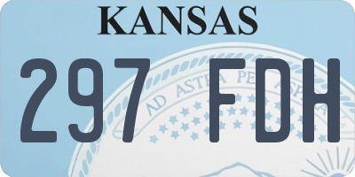 KS license plate 297FDH