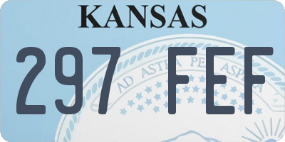 KS license plate 297FEF
