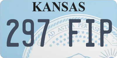 KS license plate 297FIP